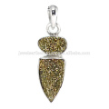 Spectro Pyarite Gemstone 925 Sterling Silver Pendant Jewelry